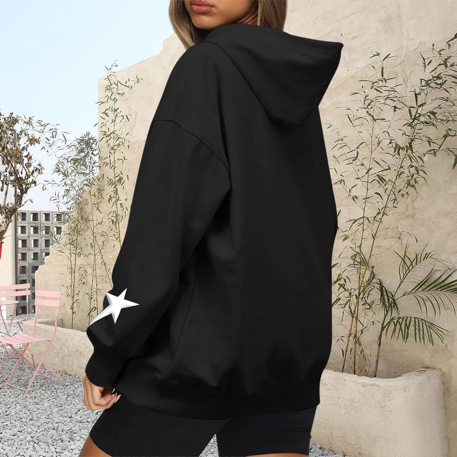 Star Hoodie Oversized Y2k Sweatshirts for Women Cute Stars Graphic Letter Print Hoodies Aesthetic Trendy Pullover - Image 5