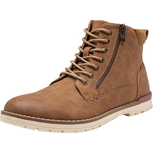 Vostey Men's Chukka Boots Motorcycle Casual Hiking Boot for Men