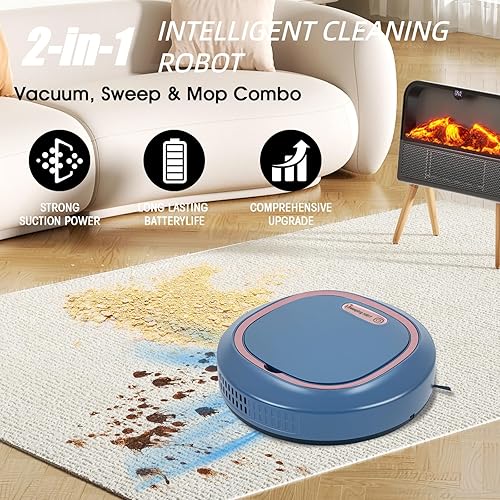 Miniatura 2 de Robot Aspirador y Trapeador Combo, Aspiradora Robótica, Azul,