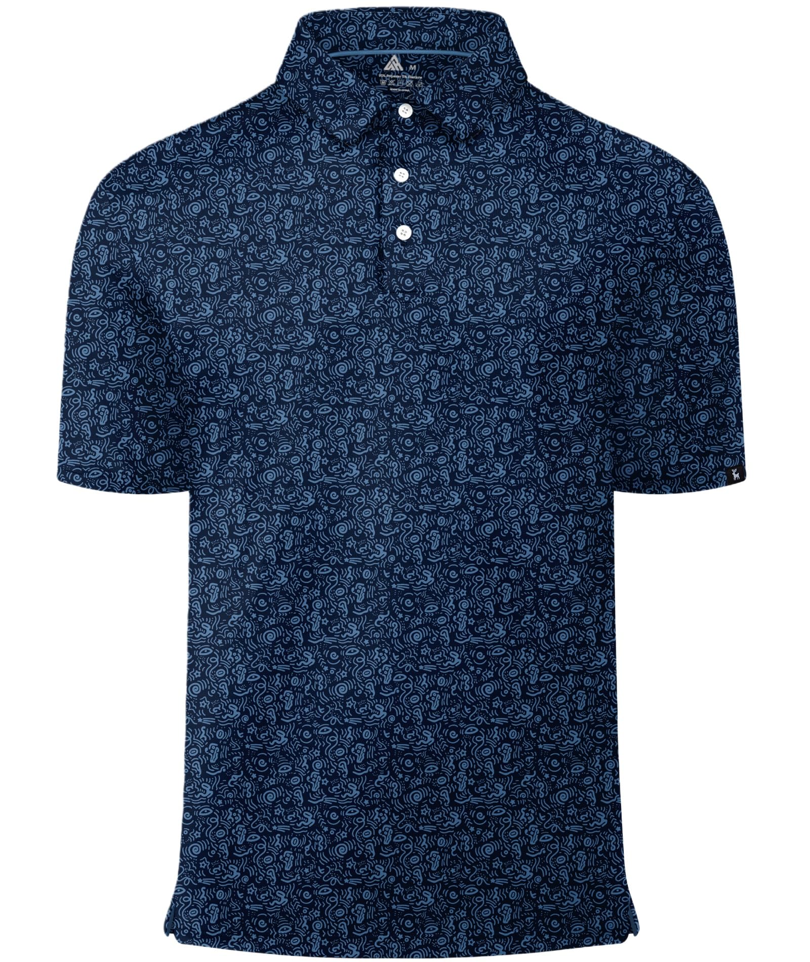 SwissWell Poloshirt Herren Kurzarm Golf Polo Shirt UPF50+ Atmungsaktiv Druck Polohemd Männer Schnelltrocknend Tennis Sommer Freizeit T-Shirt