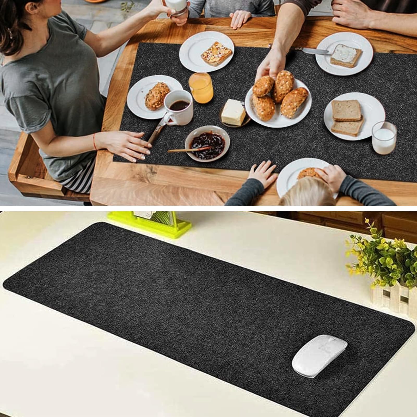 POFIBO Tessuto in Feltro al Metro 30cm x 250cm x 3mm Tappetini in Feltro da Tagliare a Misura DIY Rotolo di Feltro per Lavoretti Sottofondo in feltro per Mobili Sacchetto portaoggetti Decorazione