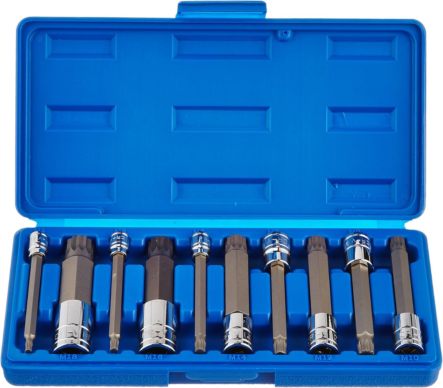Capri Tools 30073 Long XZN Triple Square Bit Socket Set, 10