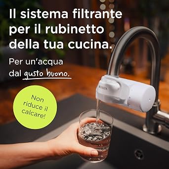 BRITA Filtration system on tap V (included x1 water filter) – for filtered water with a pleasant taste instantly, directly from your kitchen tap.