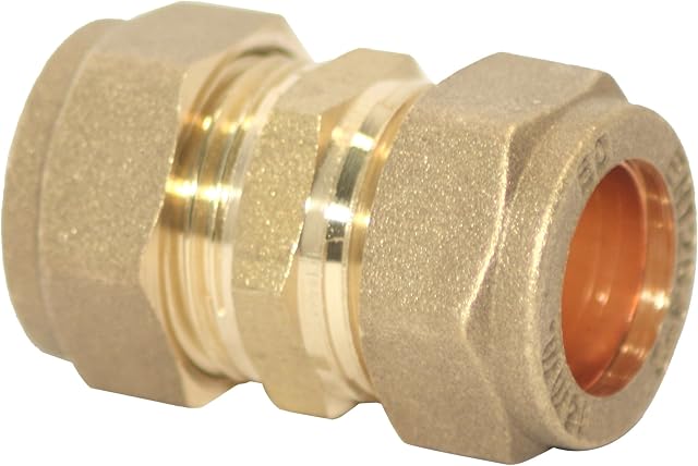 Plumb-Pak PF01-5AMZ Compression Straight Coupler 15mm - Pack of 5
