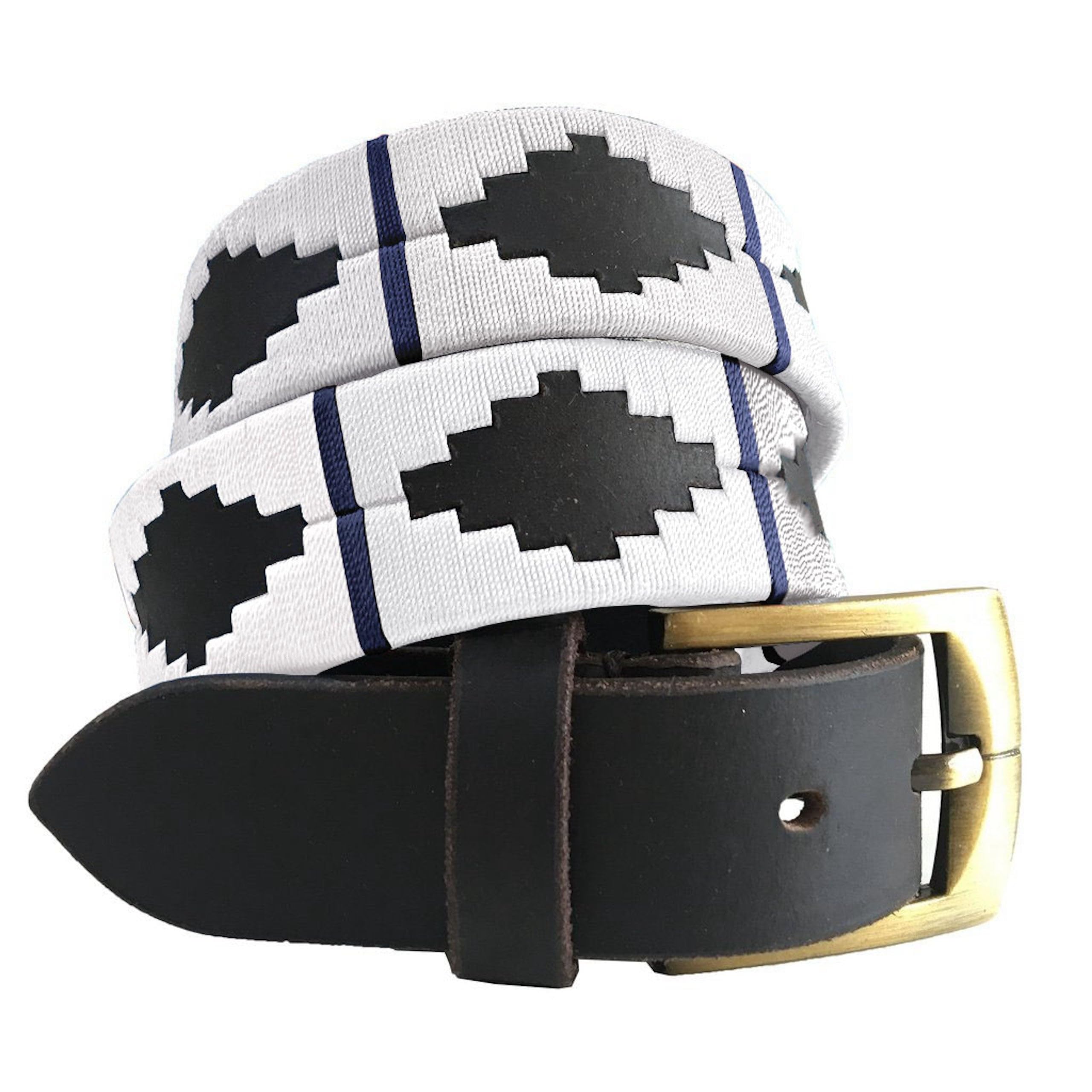 Carlos Diaz Men's Brown Wo Premium Unisex Leather Embroidered Designer Polo Belt (90 Cm/ 34-36 Inches)