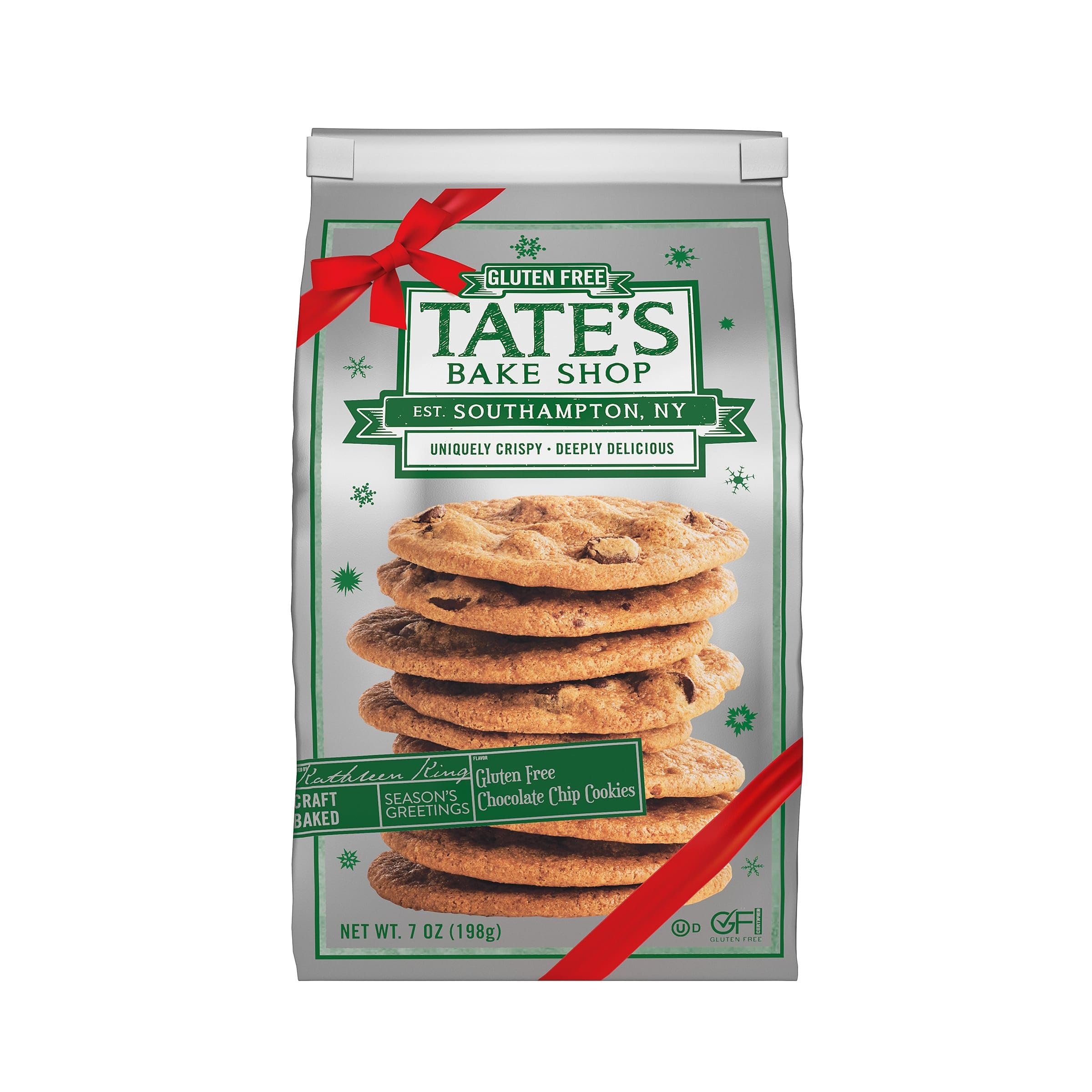 Tate's Bake Shop Gluten Free Chocolate Chip Cookies, Gluten Free Cookies, 7 oz