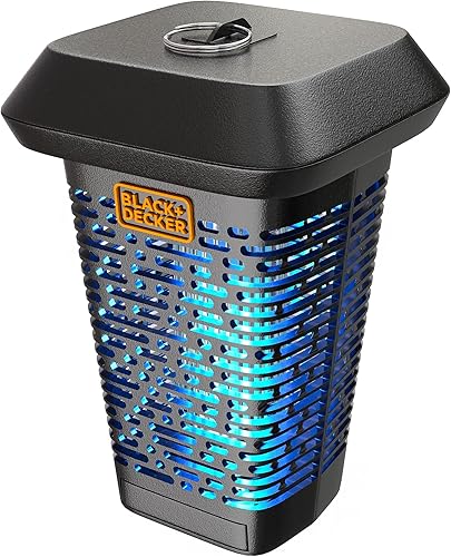Miniatura 6 de BLACKDECKER Atrapasador eléctrico de insectos UV y asesino para moscas mosquitos mosquitos y otras plagas voladoras pequeñas a grandes cobertura de
