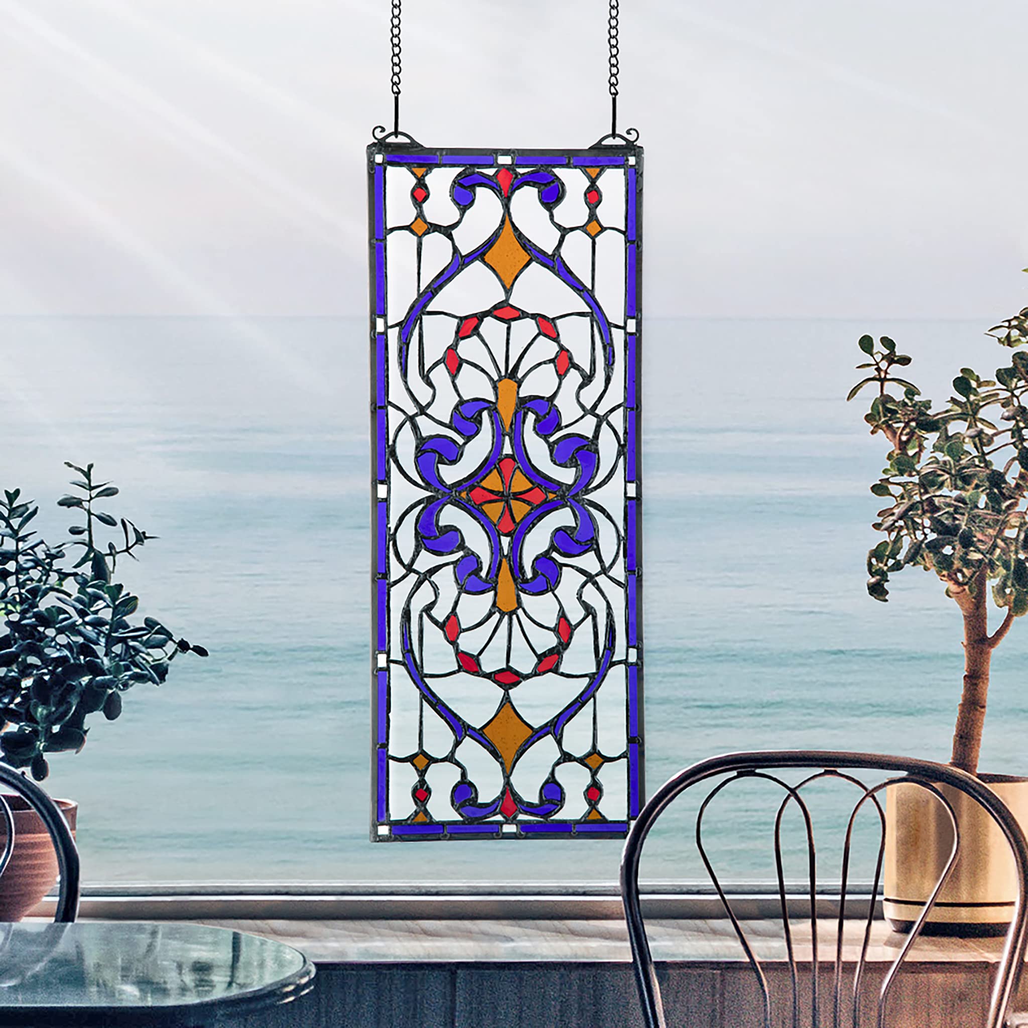 Design Toscano Tiffany-style Peacock Stained Glass Lamp