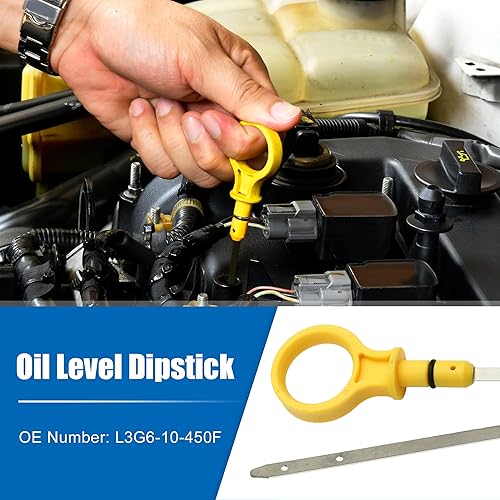 Miniatura 3 de uxcell Barra de medición de nivel de aceite del motor para Mazda 3 2.5L L4 - Gas 2010-2013 para Mazda CX-7 2.5L L4 - Gas 2010-2012 para Mazda 5 2.5L