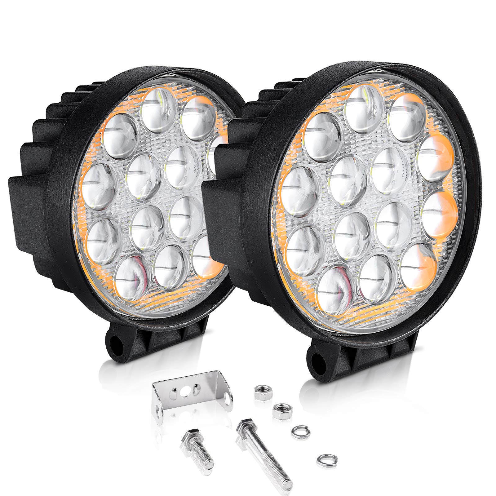 Photo 1 of AUTOSAVER88 5D LED Pods Light Bar, Round 4” 60W 6000LM Spot Off Road Super Bright Waterproof 4X4 Driving Running Lights