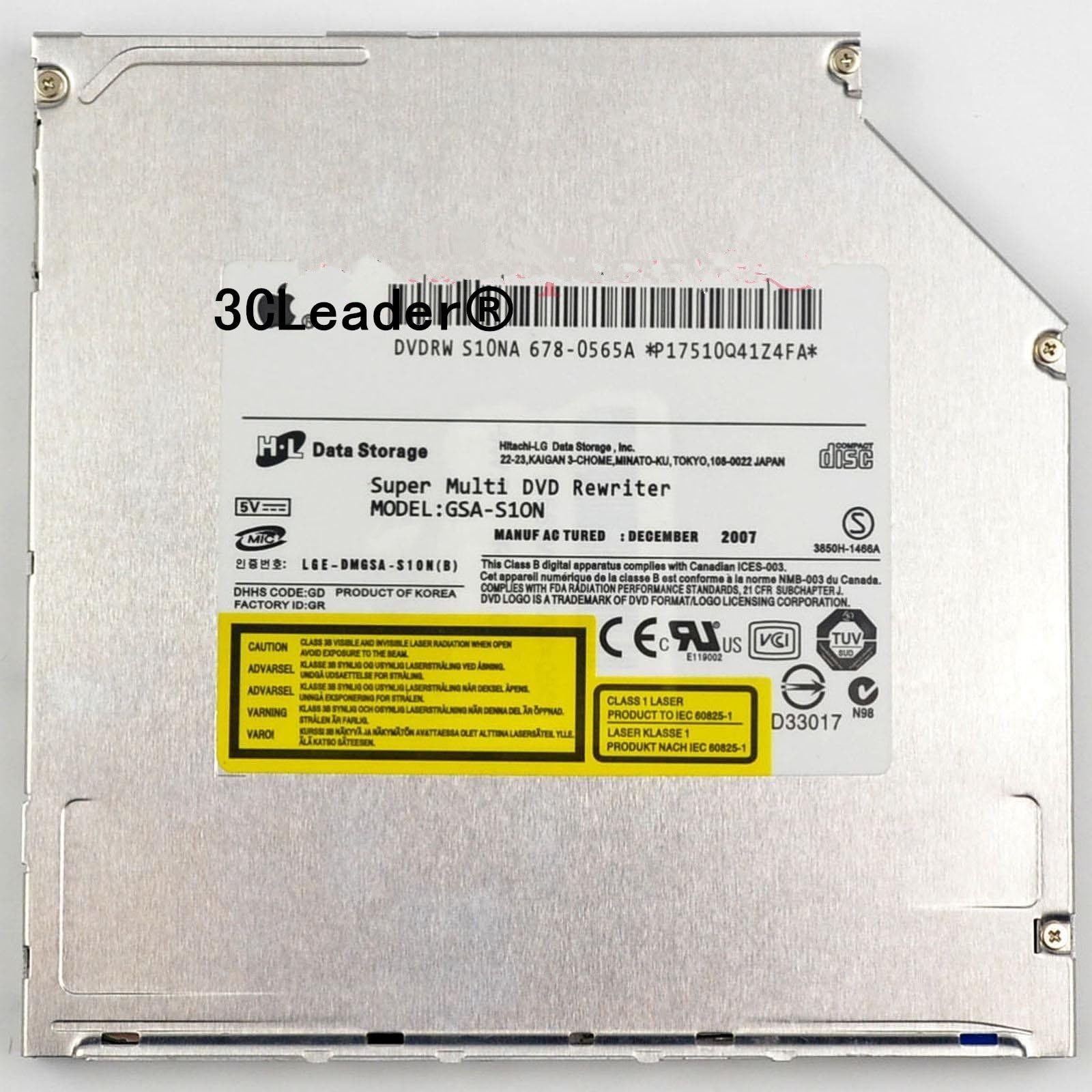 3CLeader Replacement UJ-857-C DVD RW Optical DVD Drive GSA-S10N for Dell XPS M1330