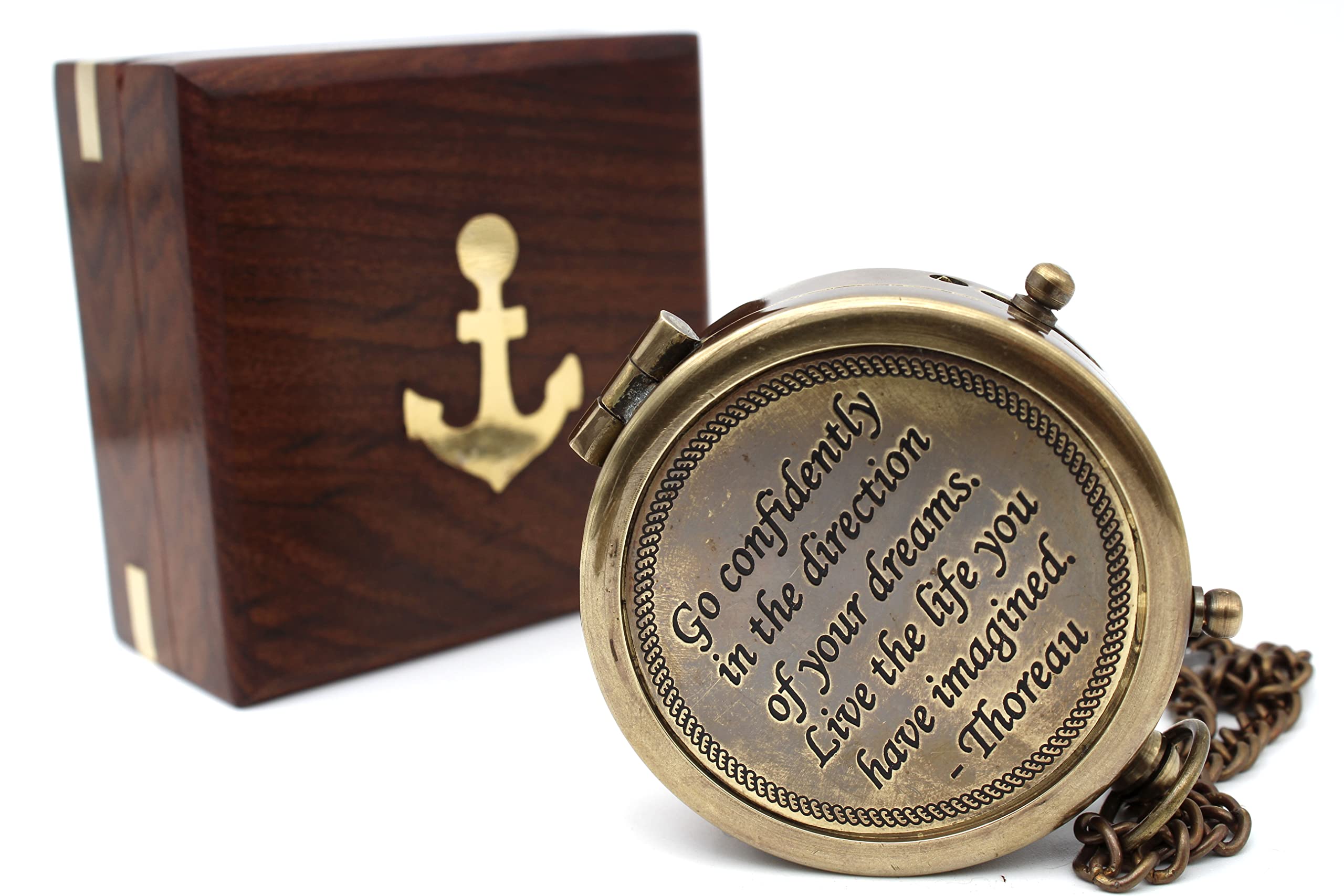 Brass Maritime Telescope with Wooden Box