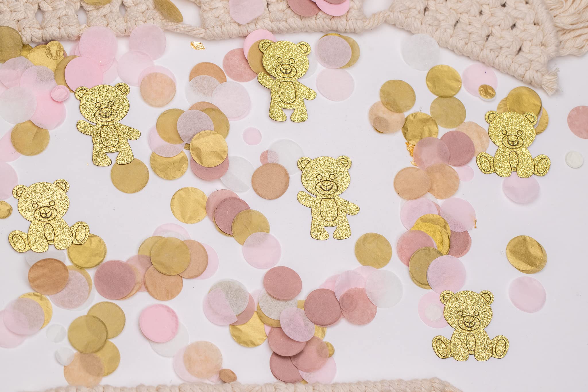Pink We Can Bearly Wait Baby Shower Decorations, Teddy Bear Baby Shower Decorations for Girl, Teddy Bear Confetti 530 Pieces