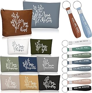 10 Set Inspirational Keychains & Gift Bags - Employee Appreciation Bulk Set