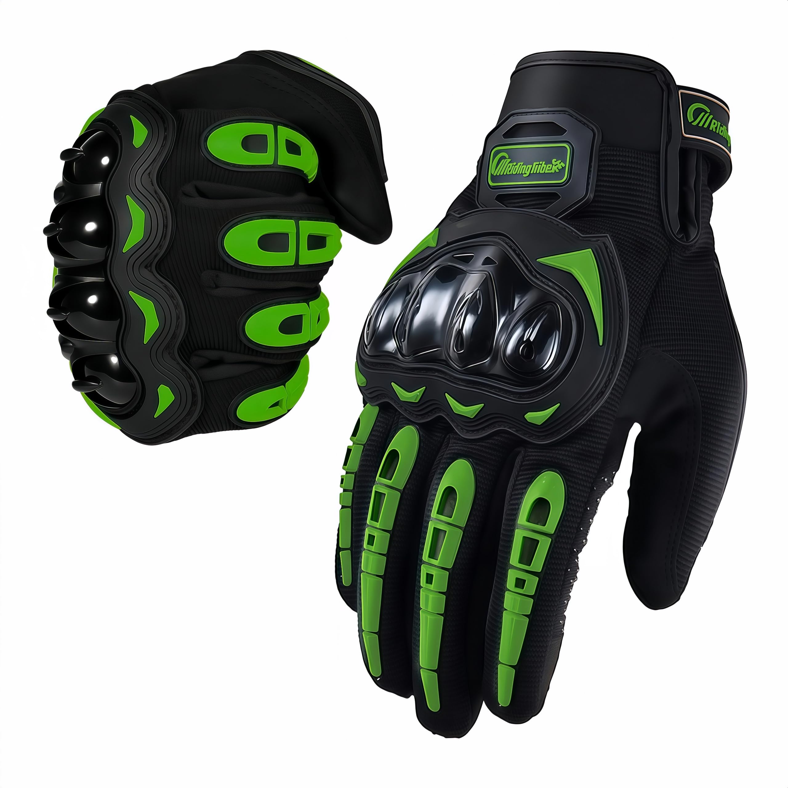 Gants de moto unisexes avec doigts tactiles pour Powersports, BMX, ATV, conduite, motocross, VTT, vélo tout-terrain.