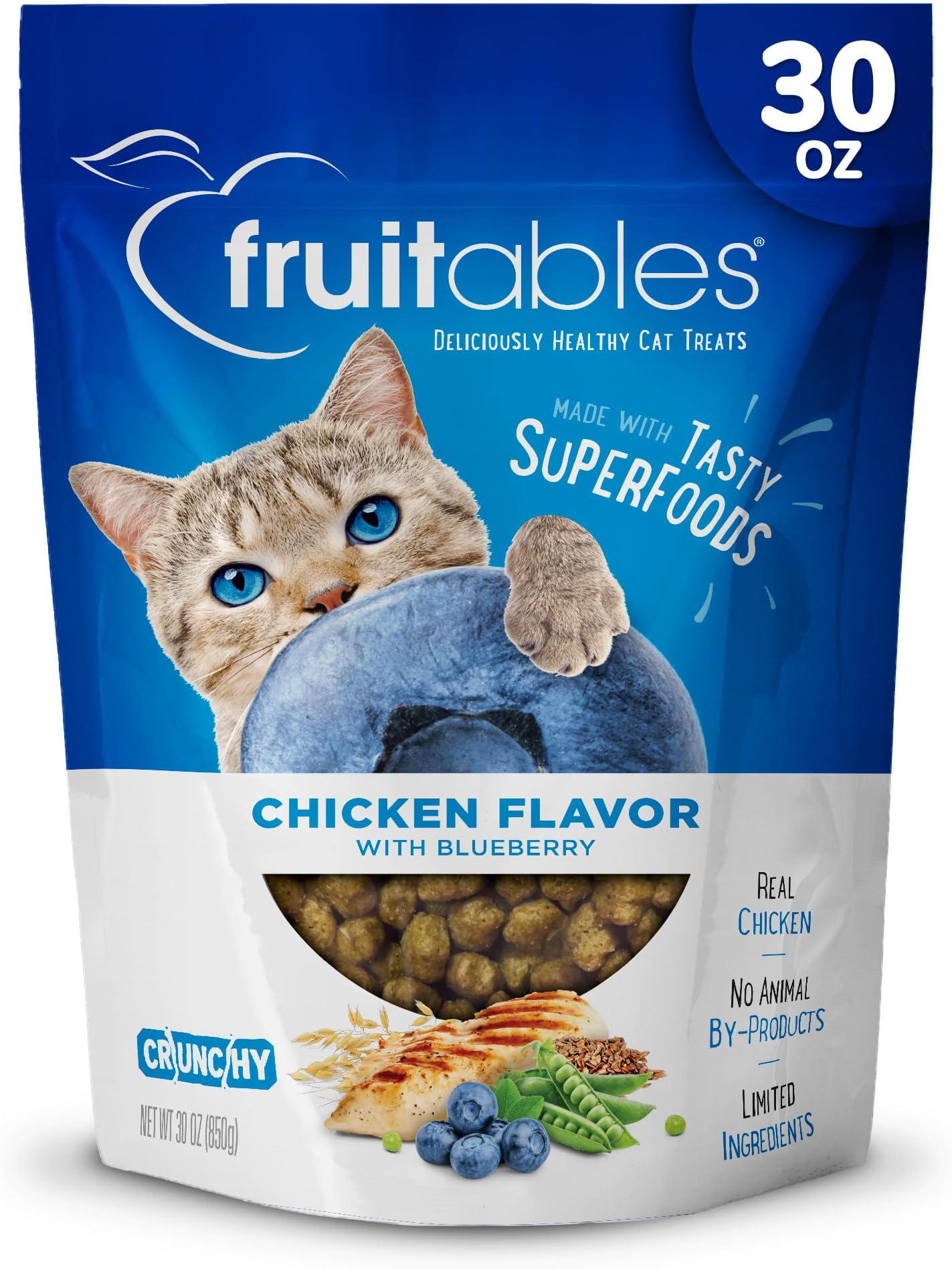 Fruitables Cat Treats Crunchy Treats for Cats Healthy Low Calorie Treats Packed