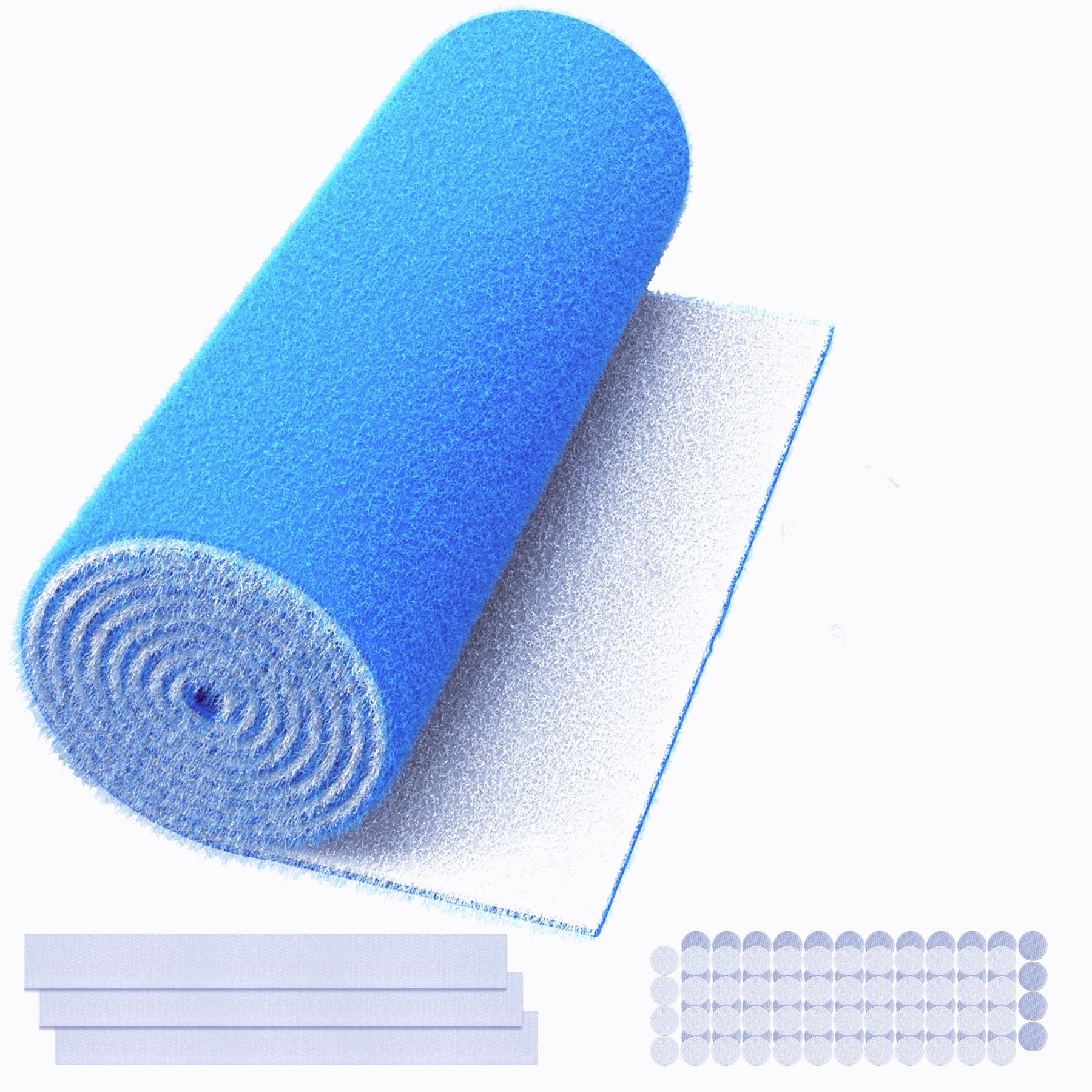 Filtros de ventilación, material de filtro de aire cortado a medida, rollo de filtro de aire electrostático MERV 8, filtros de ventilación azules y blancos para suelo del hogar, ventilación de aire