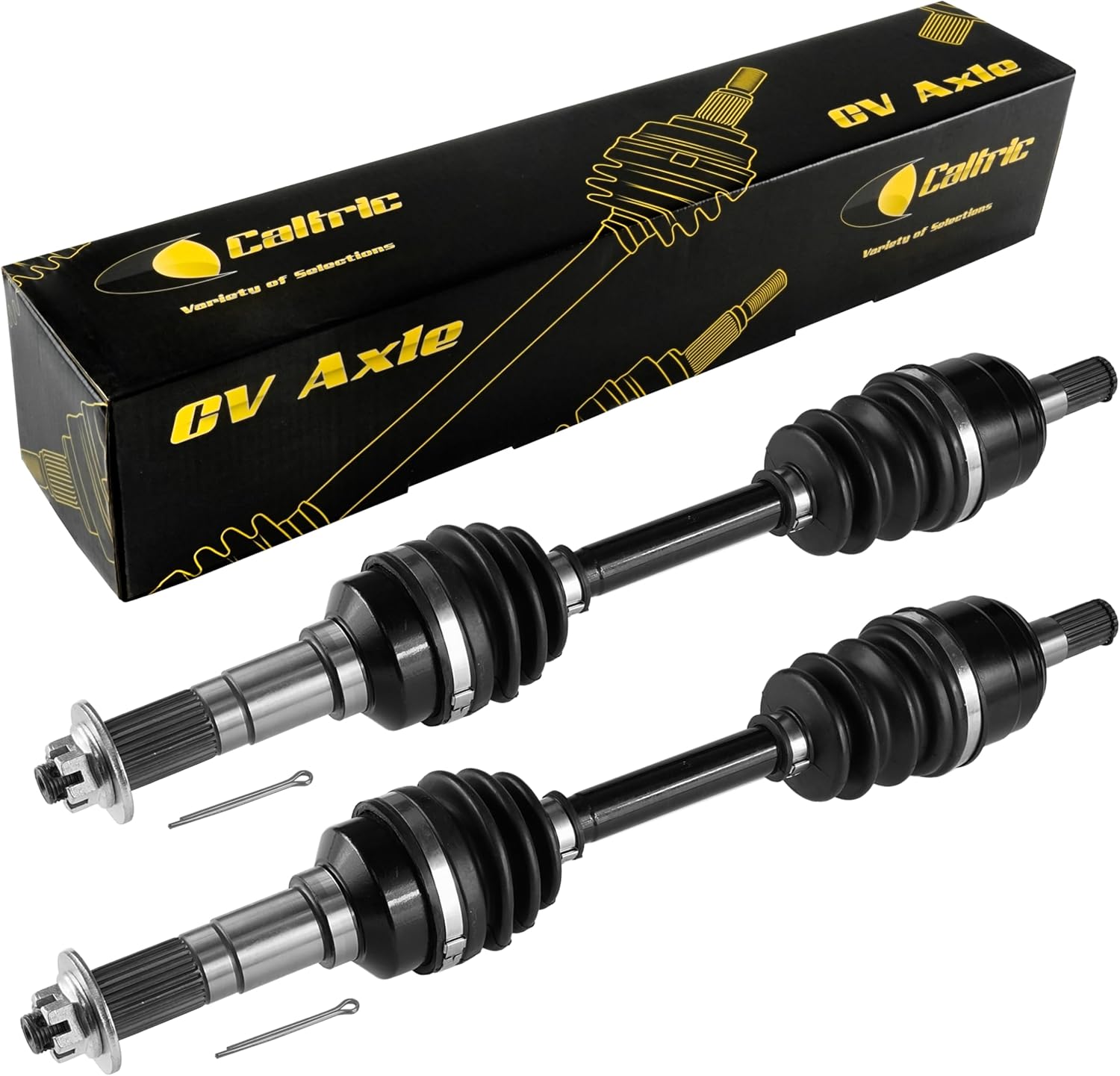 Caltric Front Right and Left Complete Cv Joint Axle Compatible with Yamaha Big Bear 400 Yfm400F 4Wd 2000 2001