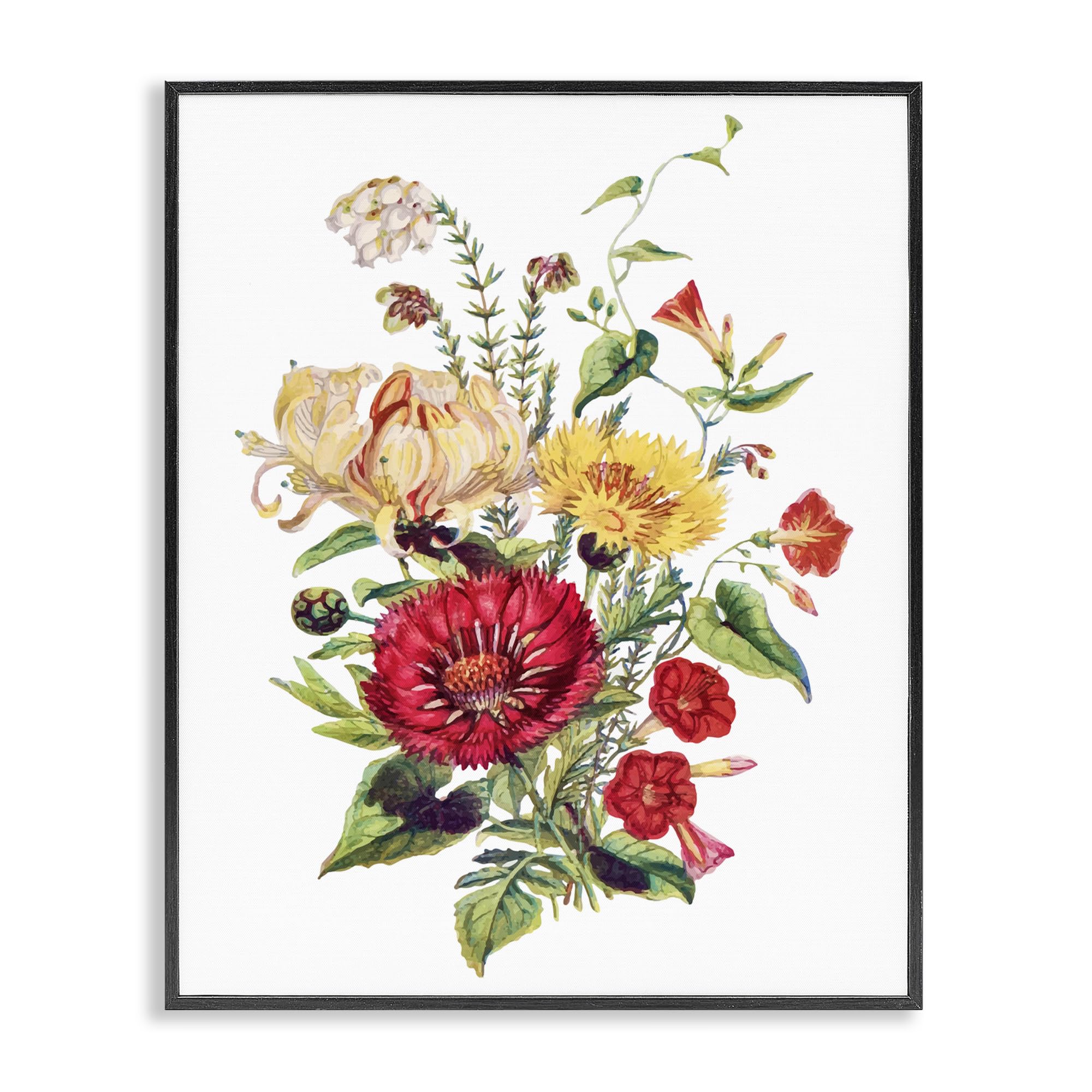 Poster encadré fleurs sauvages noir Stupell Industries cadre photo 35,6 x 27,9 cm