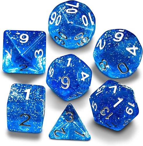 Miniatura 20 de Juego de dados para juegos de rol, para juegos de rol, Dungeons & Dragons, D&D y otros juegos de rol, dados de 10 lados con D20 (negro)