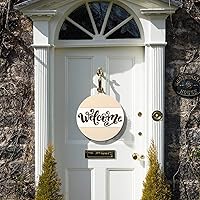 Vista 3 de Círculos redondos de madera de 18 pulgadas sin terminar para manualidades, colgador de puerta, pirografía y pintura (5 piezas)