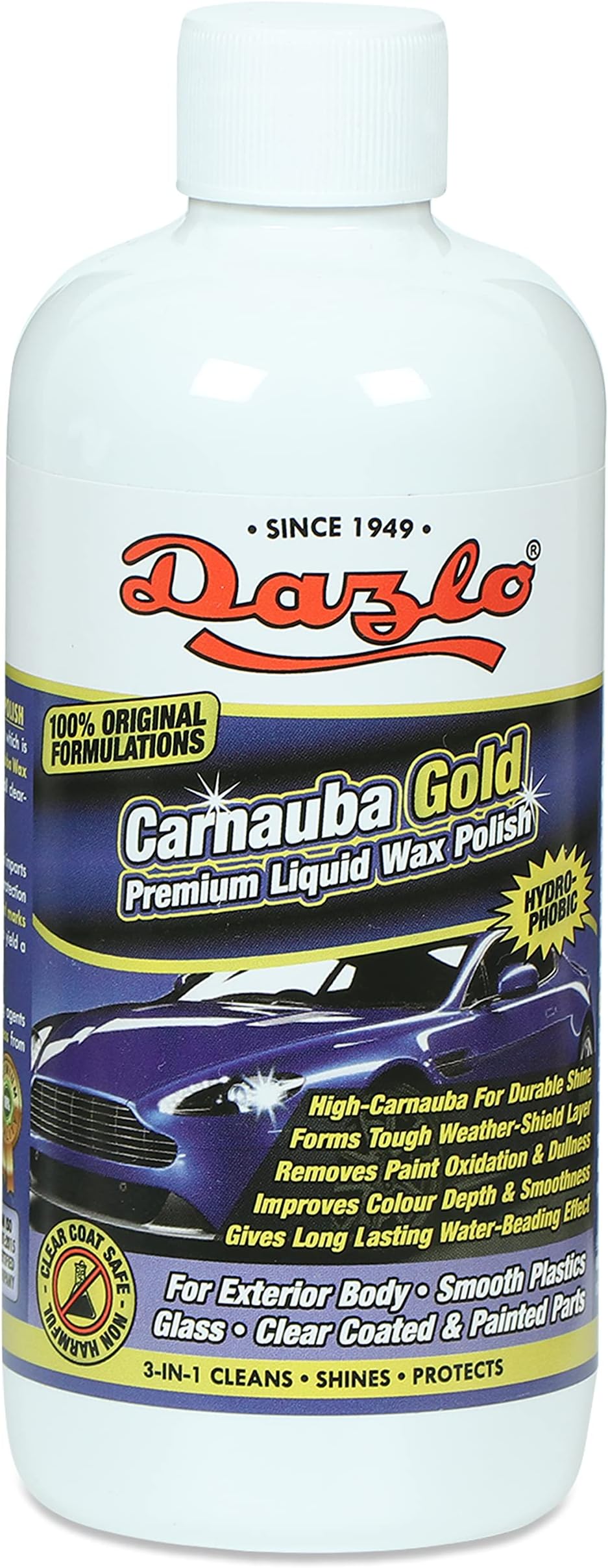 Carnauba Wax Premium Liquid Car Polish (300ml) - for Bike & Car Exteriors, Painted Surfaces & Outer Body