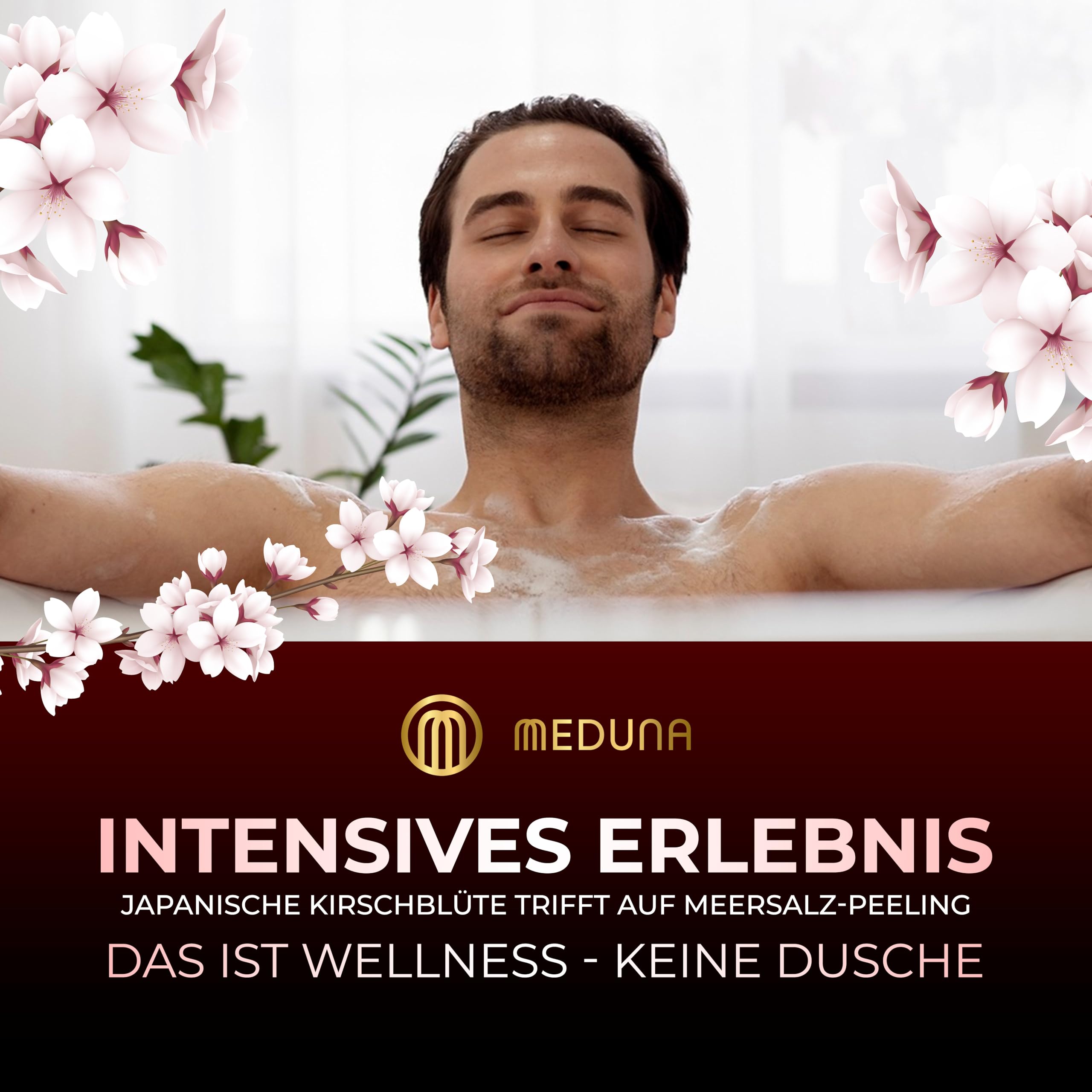MEDUNA Samurai Cherry Blood 5er Pack Peeling-Seife Männer Mens Natural Shower Soap, Naturkosmetik, Naturseife, 100g, keine chemischen Zusätze, vegan, tierversuchsfrei