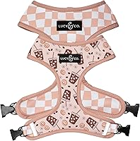 Vista 24 de Lucy & Co. - Arnés reversible para perros, bonito, arnés de diseño, talla XS a XL, chaleco acolchado ajustable para pasear con facilidad