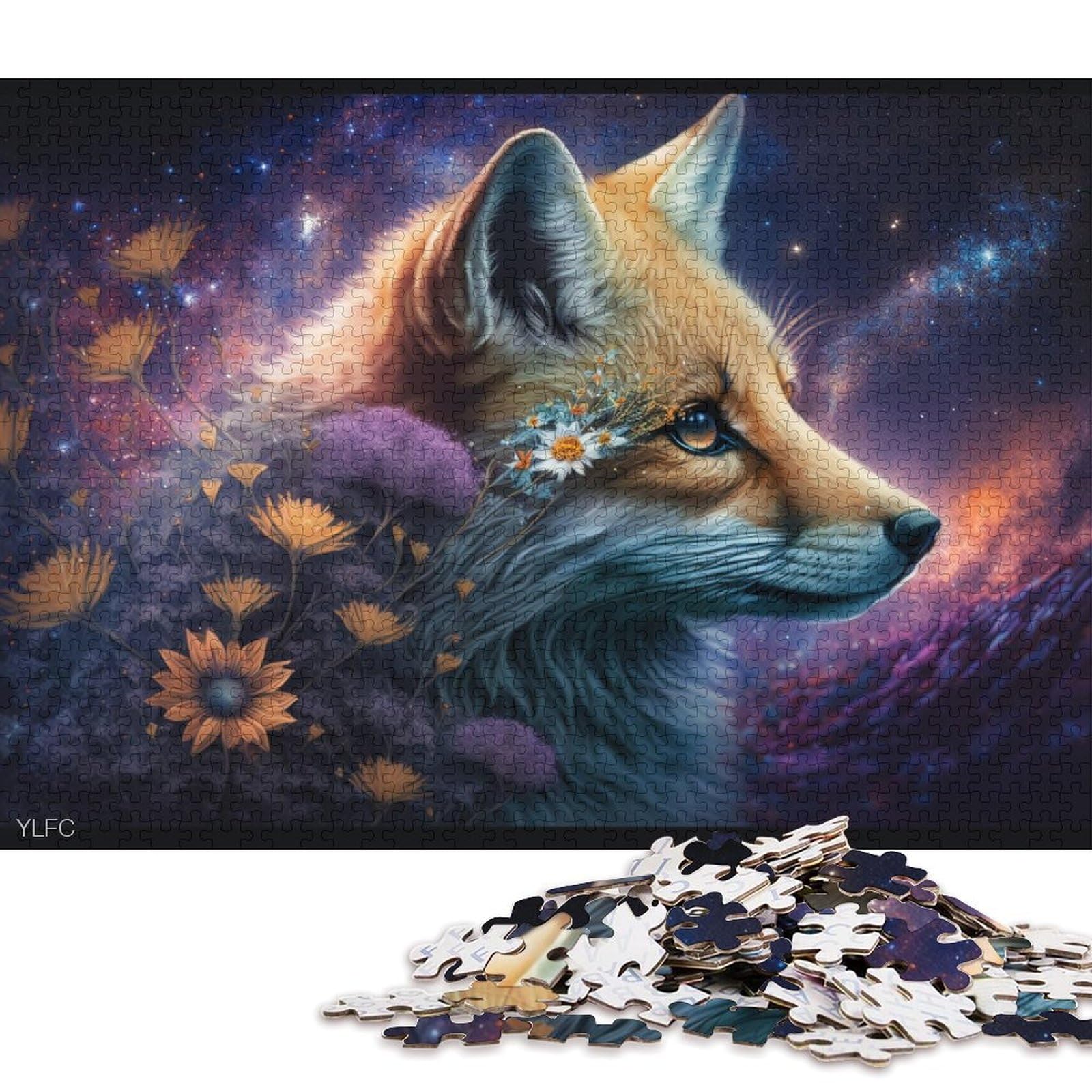 1000 Piece Jigsaw Puzzle Game Cosmic Fox Jigsaw Puzzles for Adult Cardboard Jigsaw Family Entertainment Toys 38 * 26cm/1000pcs