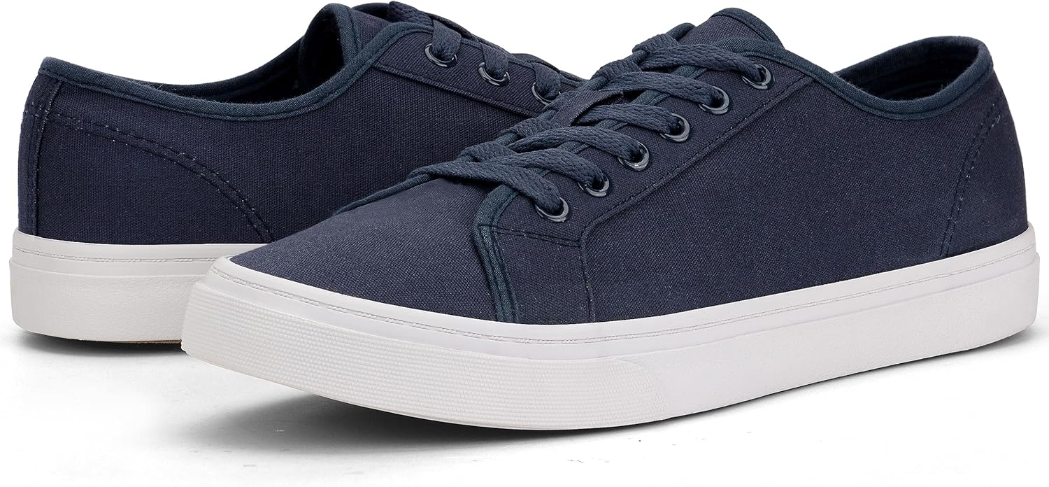 Men's Black Classic Low Top Shoes Canvas Fashion Sneaker with Soft Insole Causal Dress Shoes for Men Comfortable Walking Shoes - Image 6