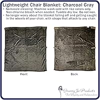 Vista 4 de Granny Jo Products Manta ligera para silla de ruedas, color gris carbón