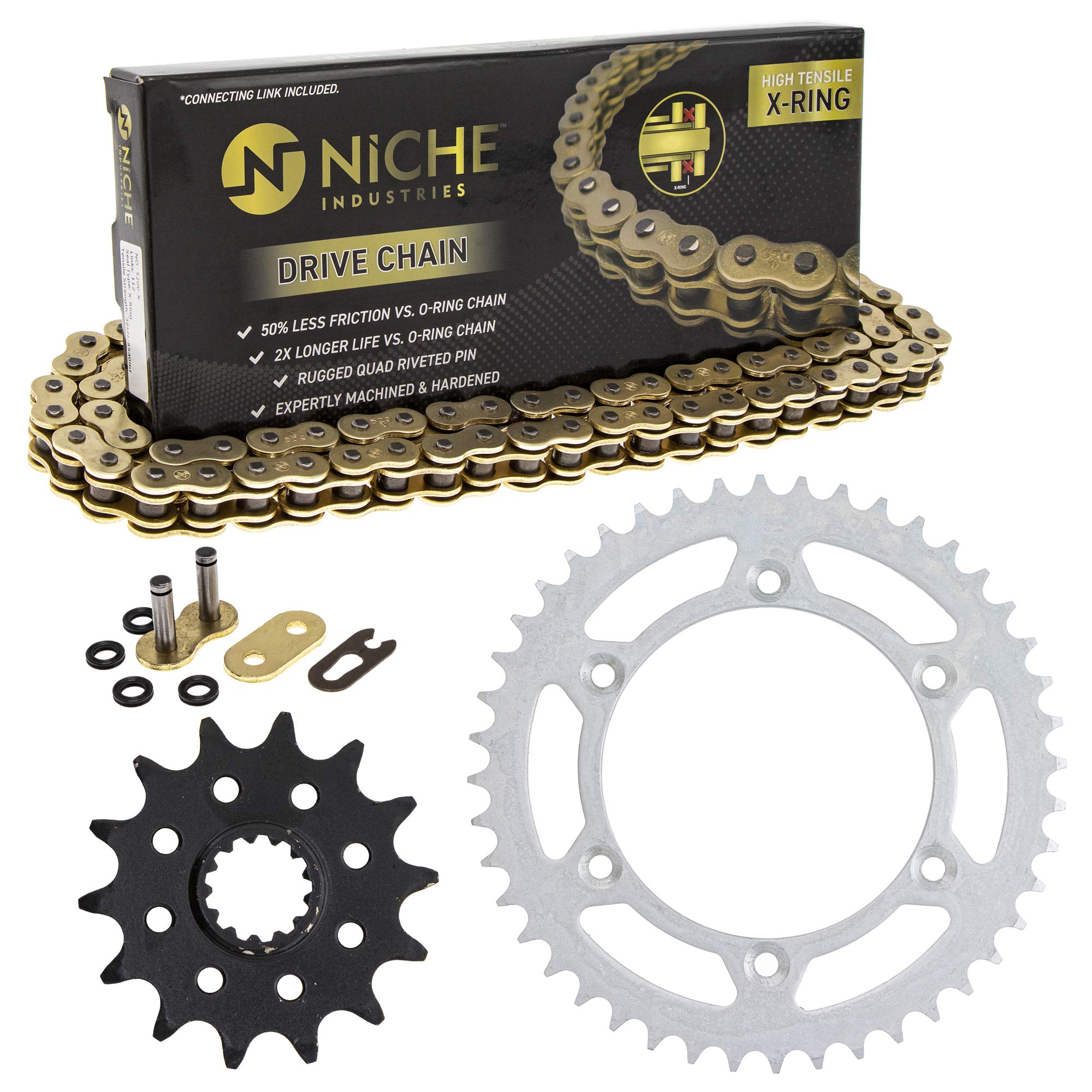 PREMIX GEAR DS503 16インチ PCD139.7 1本 ③ Amazon.com: NICHE Drive Sprocket Chain Combo for Suzuki DR350