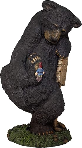 Miniatura 2 de Design House 328203 - Estatua de figura de oso de 24 pulgadas con texto en inglés "Wipe Your Paws", para jardín, patio, hogar y oficina,