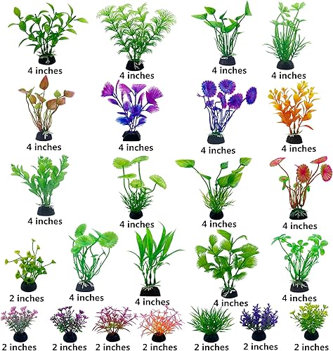 Miniatura 2 de Accesorios para pecera, decoración de plantas, plantas artificiales de acuario de plástico para peces, 10 unidades