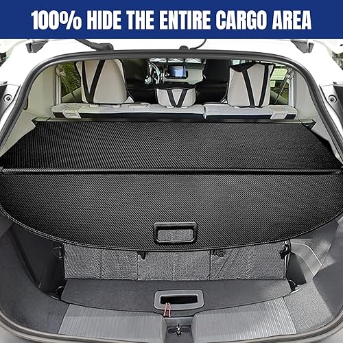 Miniatura 2 de GZSH Cubierta de carga para Nissan Rogue 2021 2022 2023 2024 de fibra de carbono, cubierta de carga negra, perfecta para Nissan Rogue Nissan Rogue