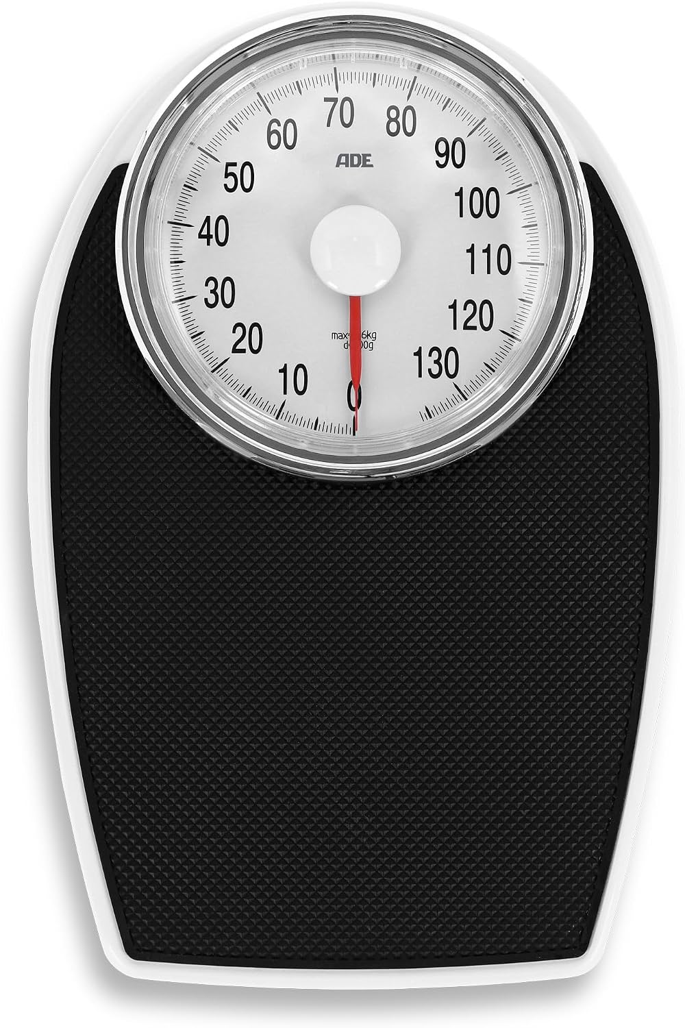 Salter Mechanische Personenwaage – Analoge Anzeige, Rutschfeste Plattform, Bis 133 Kg, Kein Batteriebedarf, Schwarz