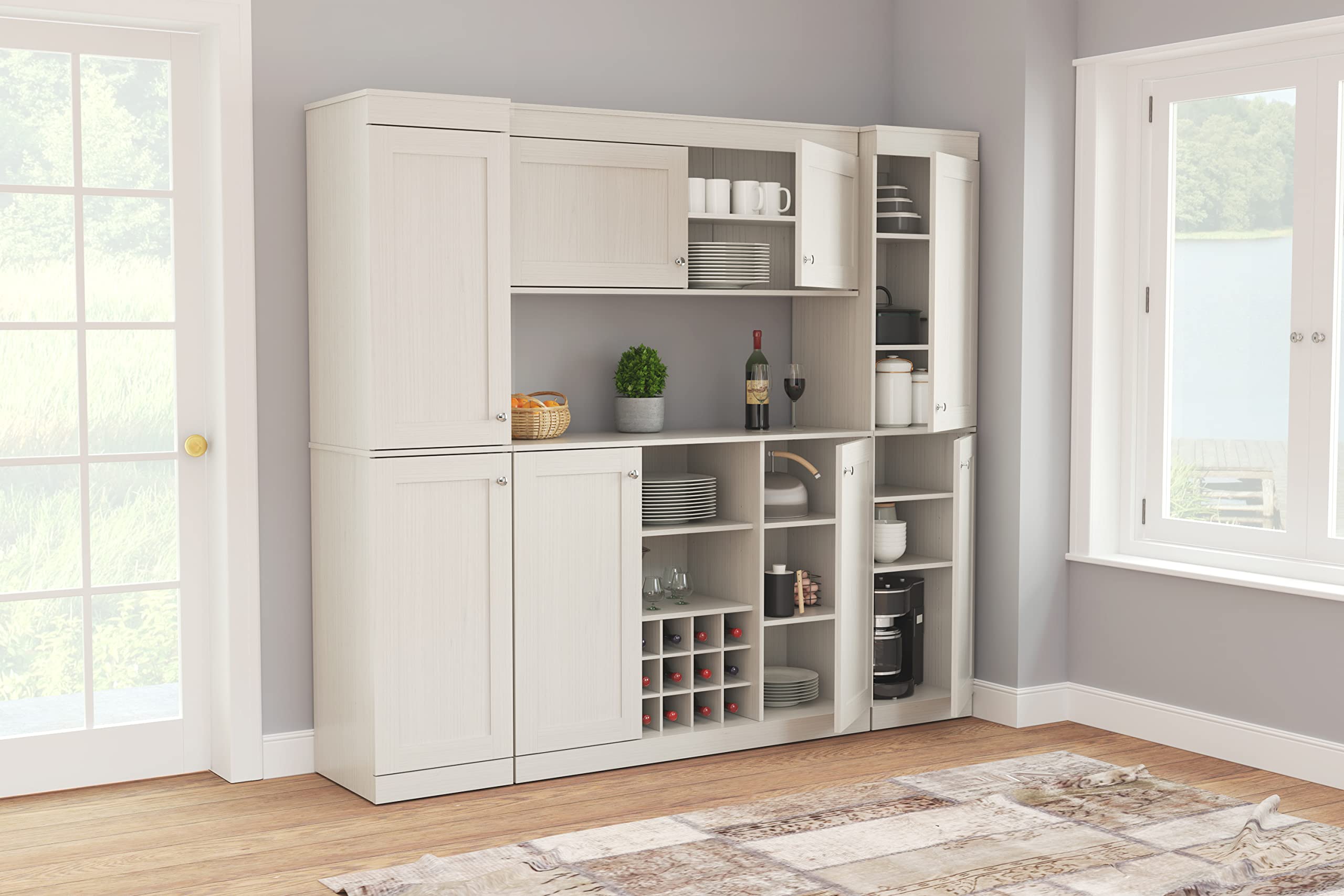 Buy Inval Shaker Style 4Piece Buffet Storage System with 2 Tall/Slim