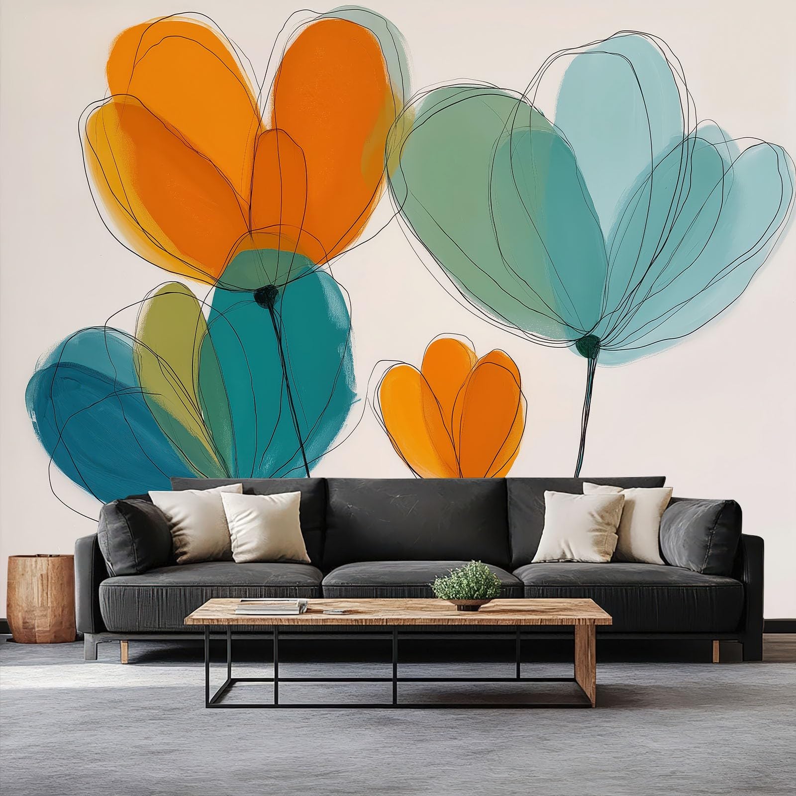Papier Peint Moderne Abstrait pour Chambre et Salon Design