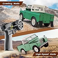 Vista 7 de BEEZRC FMS 1/12 RC Crawler Land Rover Series II RC RTR 4WD 2.4G Model Car Hobby RC Crawler RC Cars Offroad RC Truck Auto de control remoto con Verde