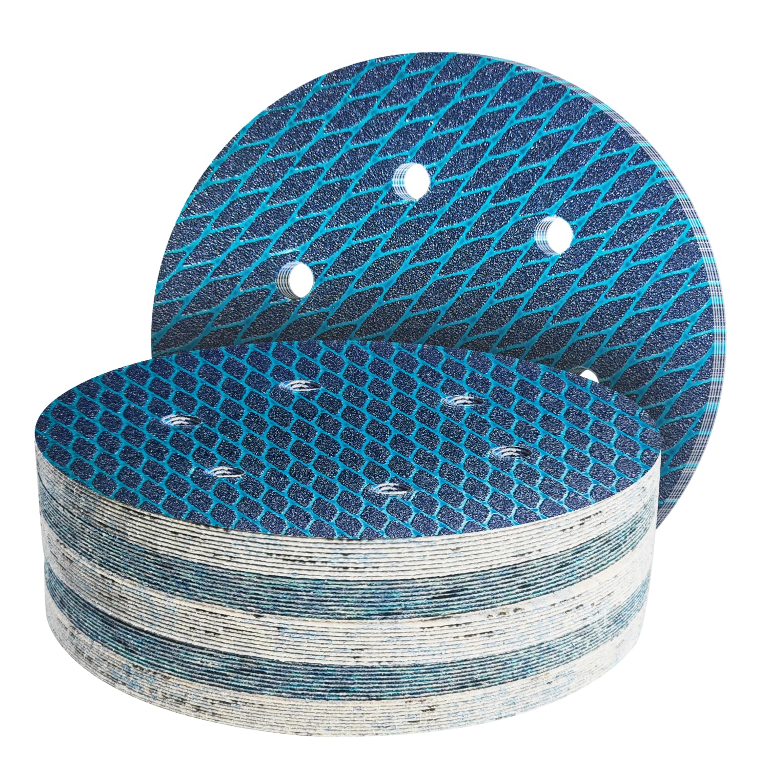 100 Dischi Abrasivi 150 Mm A 15 Fori – Grana Mista 40-800, Autoaderenti Per Levigatrice Orbitale, Abrasivo In Ceramica - 2