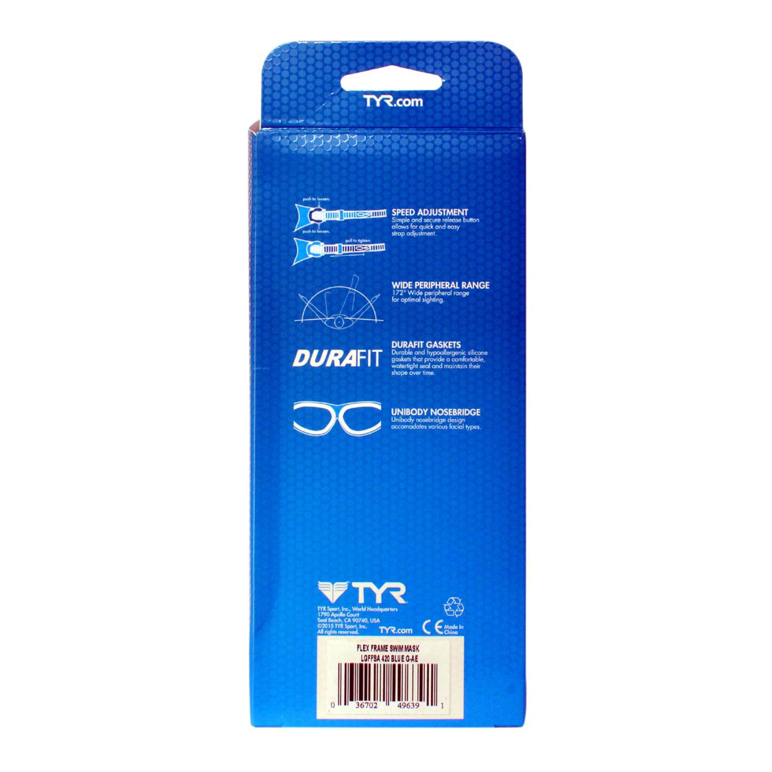 TYR Flex Frame Swim Mask Swim Goggles (Blue) 3