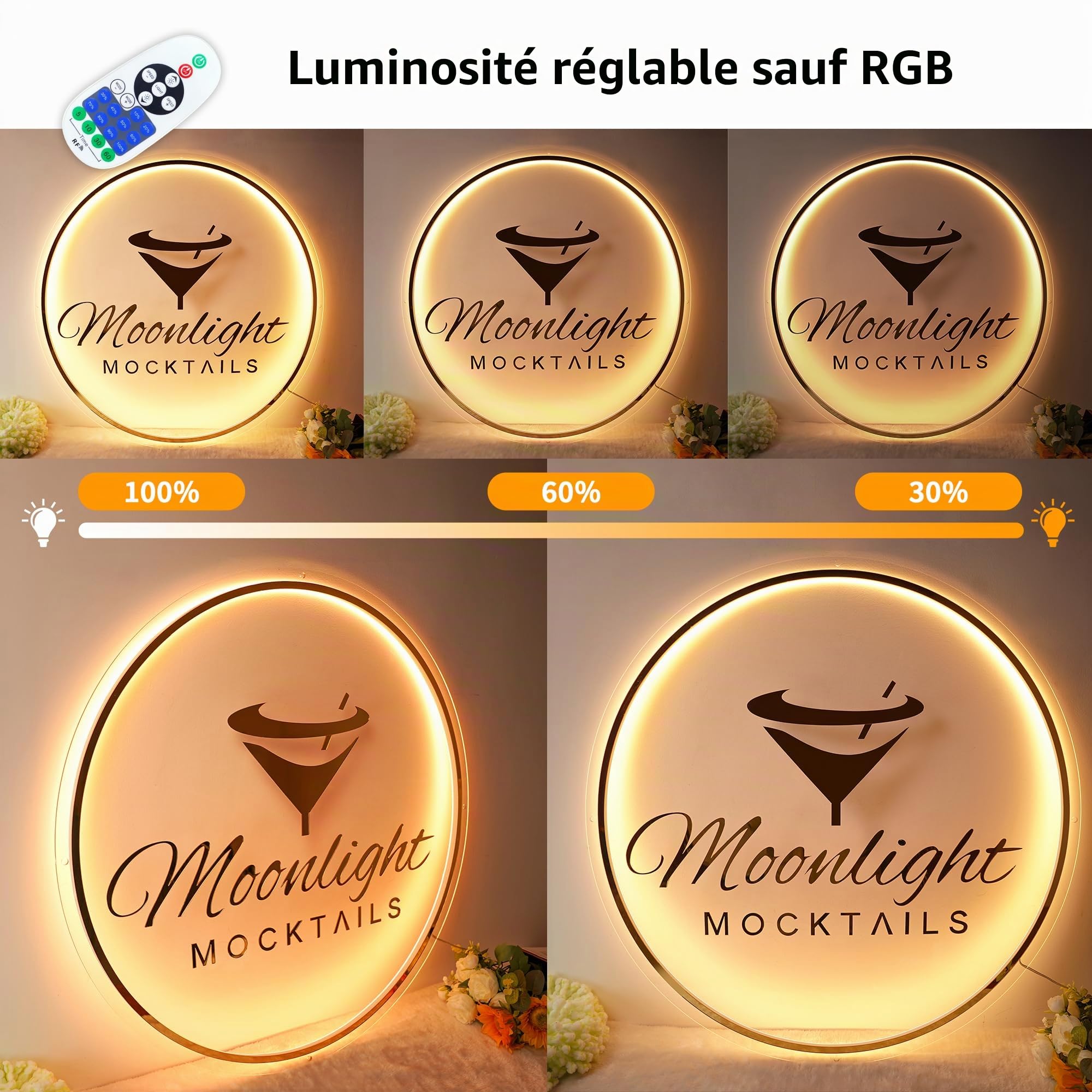 Enseigne Au Néon Personnalisée Avec Logo, Décoration Murale Lumineuse Pour Bar Magasin