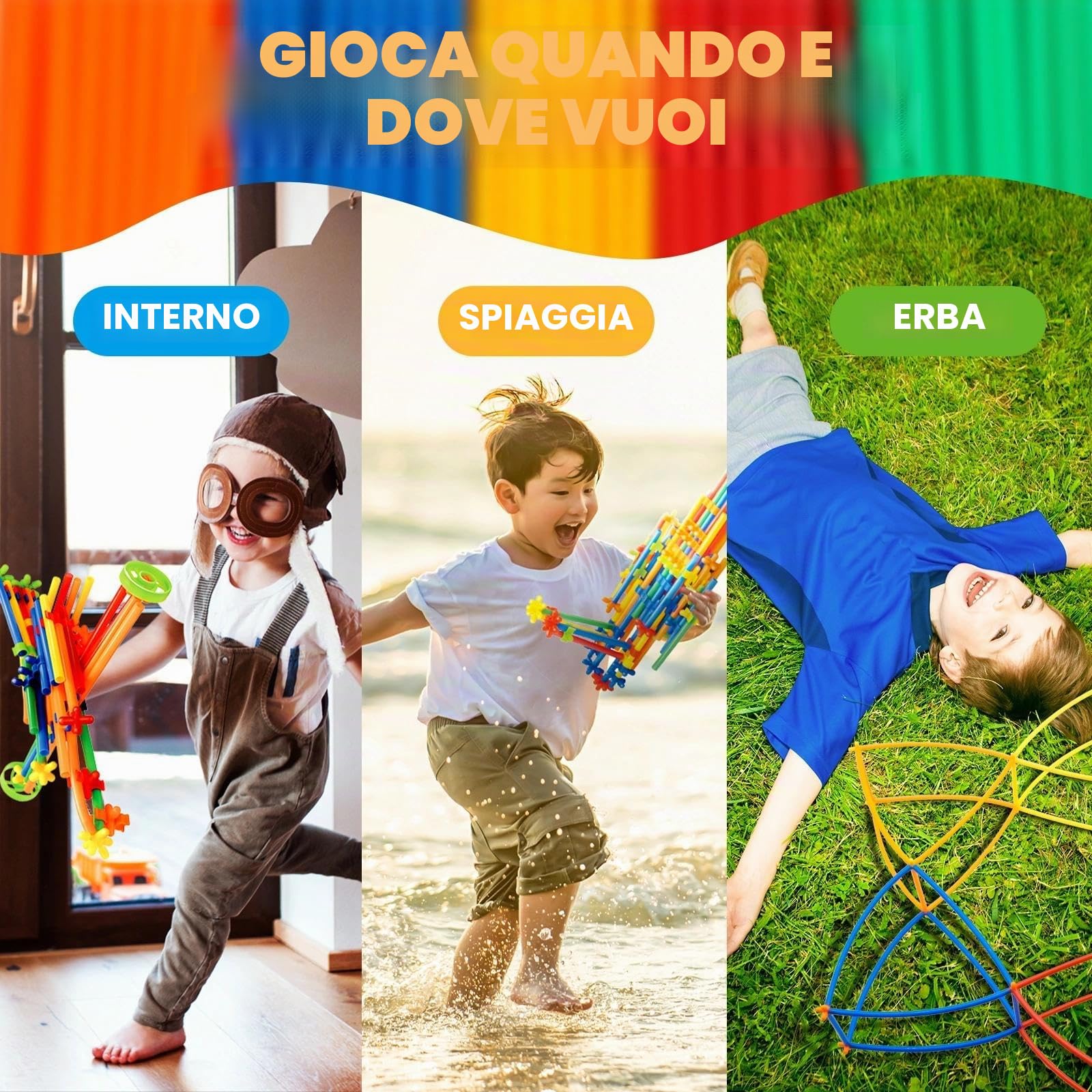 WYSWYG Set di da Costruzione, Contiene 1000 ，Giocattoli da Costruzione per Bambini dai 3 4 5 6 Anni，Set di Mattoncini Fai da Te per Ragazzi e Ragazze