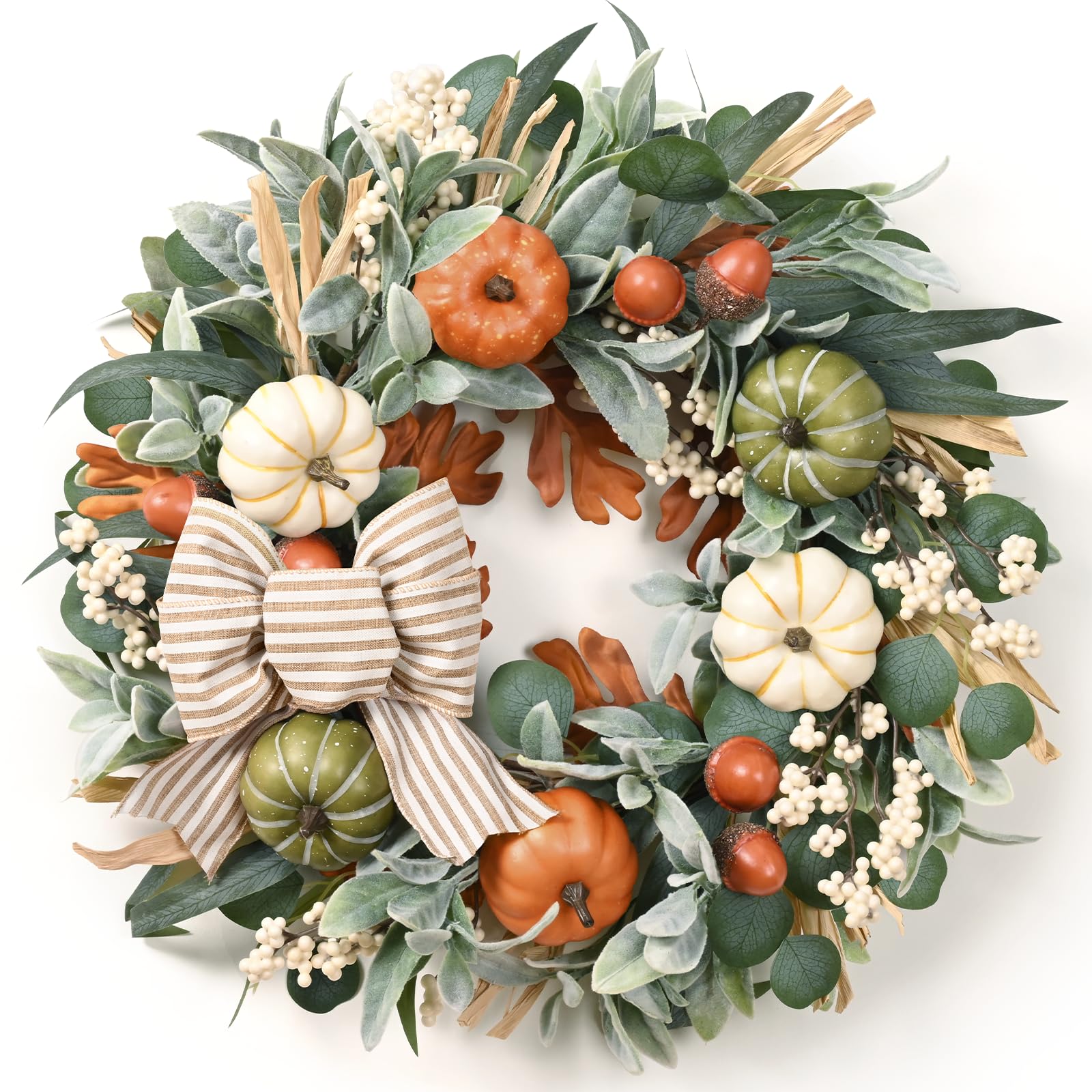 Photo 1 of 22'' Fall Wreaths for Front Door, Fall Decorations for Home Autumn Wreath