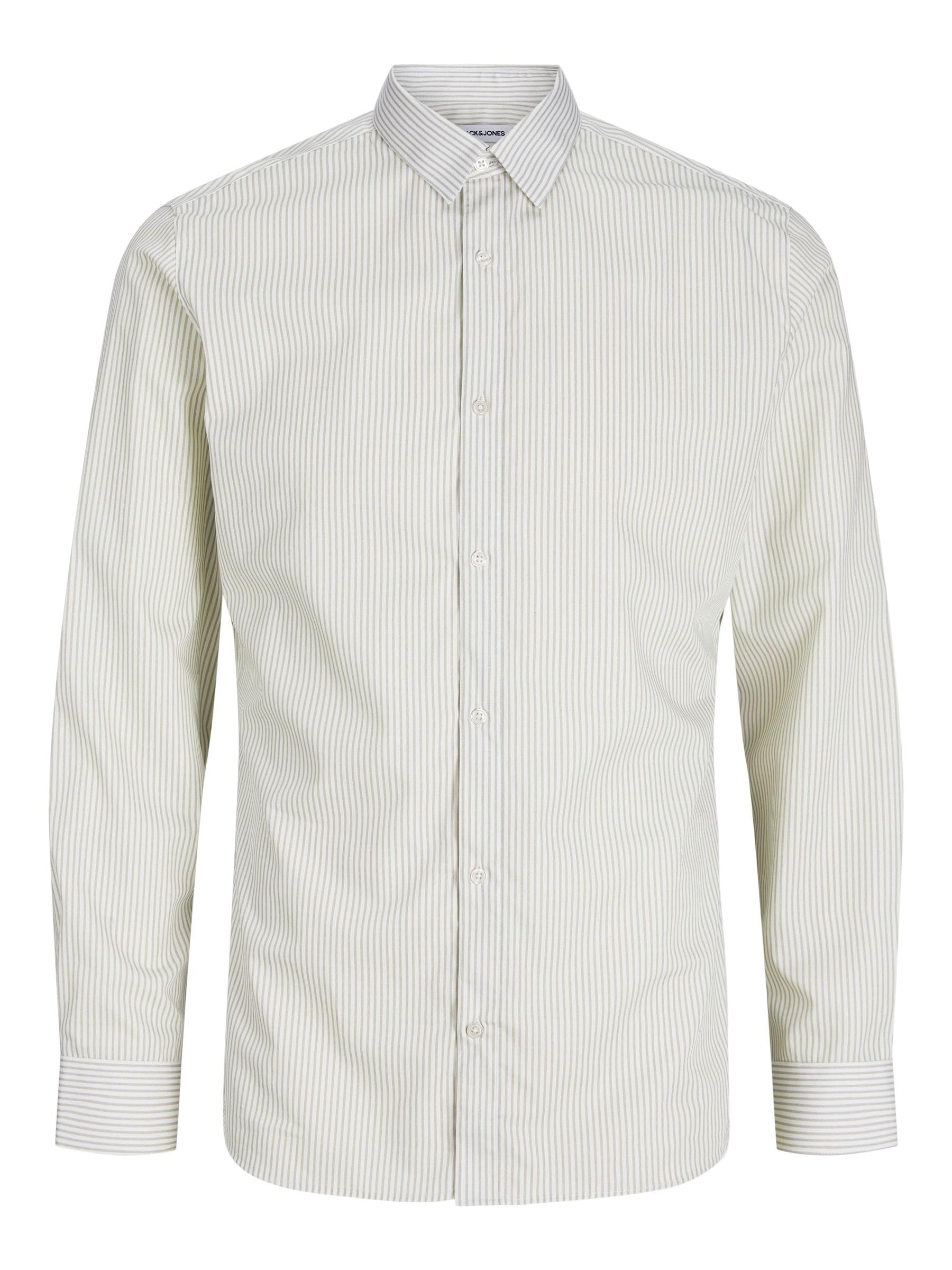 JACK & JONES Herren Jjjoe Print Shirt Ls Aw24 Freizeithemd, Crockery, S