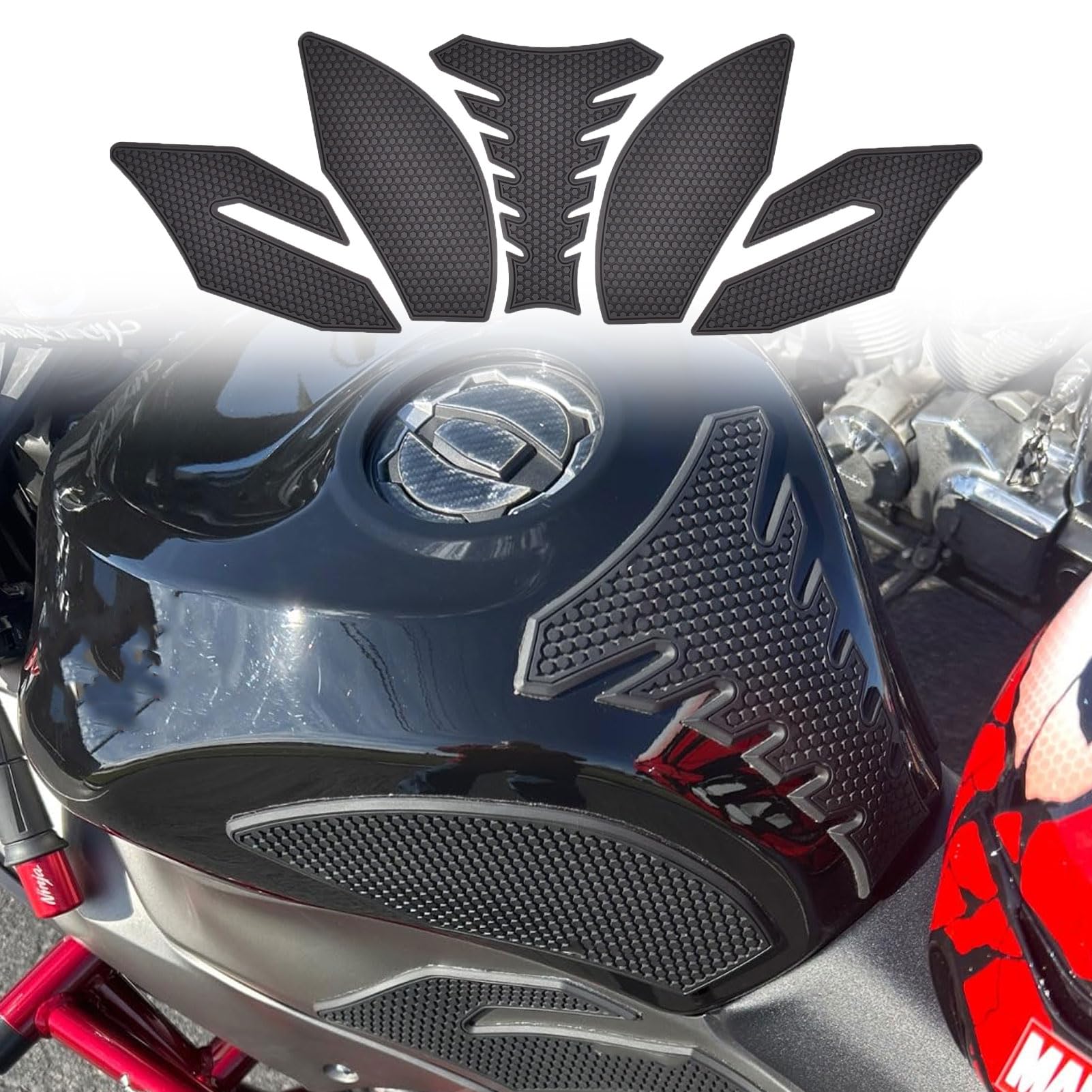 Genouillères moto ZX6R 2012-2026 grip latéral de réservoir étanche contre les glissements