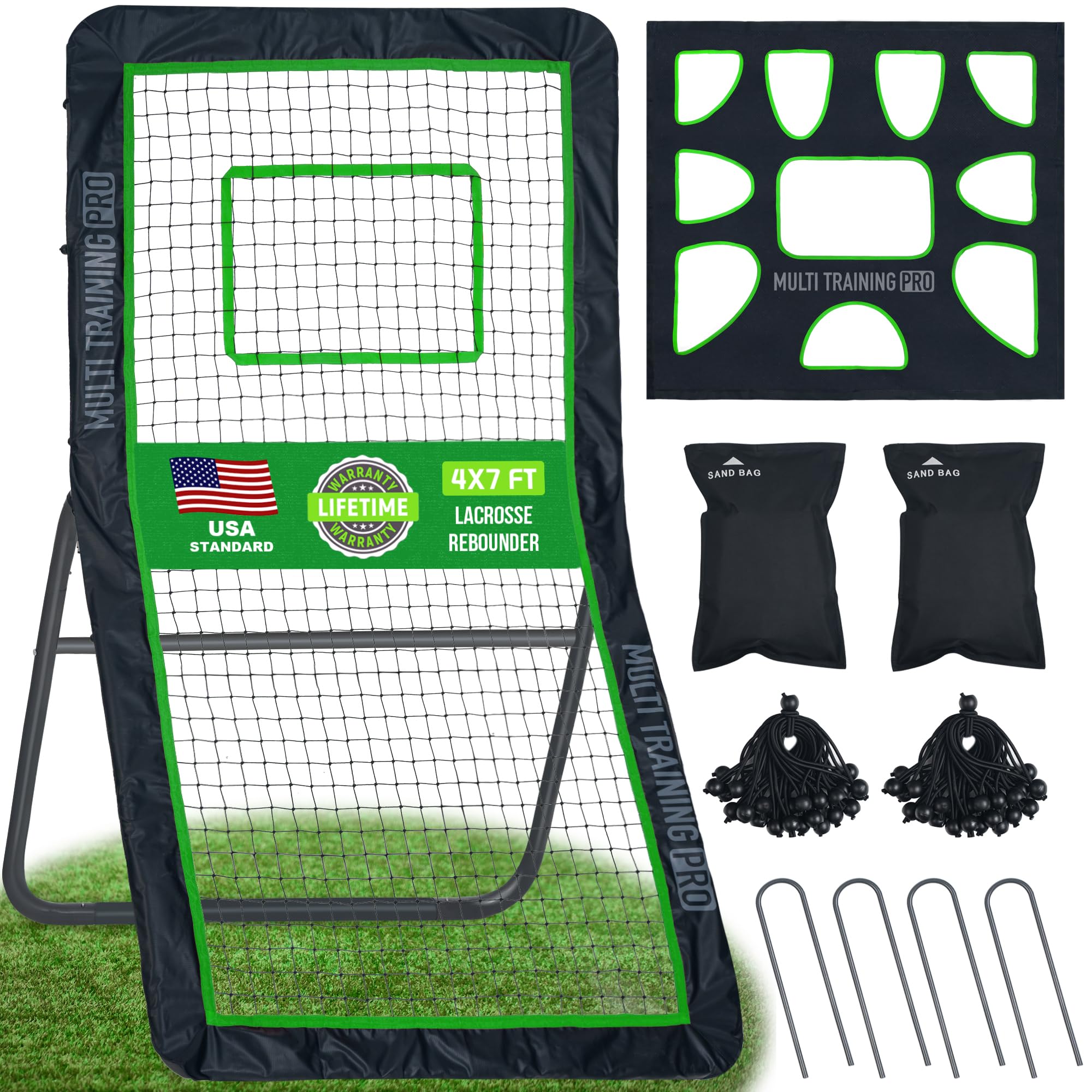 Amazon.com : Heavy-Duty Lacrosse Rebounder for Backyard 4x7 ft