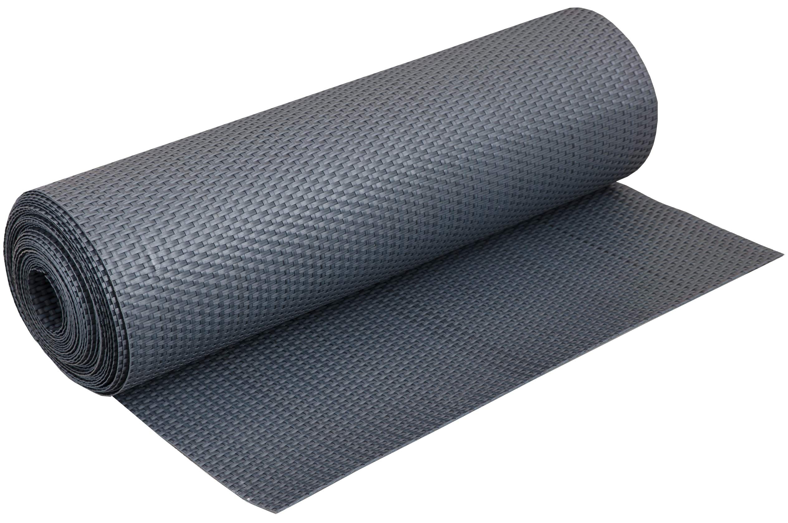 Polyrattan Sichtschutzmatte in Rattan-Optik PVC Sichtschutz Matte Sichtschutzzaun Balkongeländer Sichtschutzwand Balkonsichtschutz Balkon Zaun Windschutz Poolumrandung Zaun (anthrazit, 300x90cm)