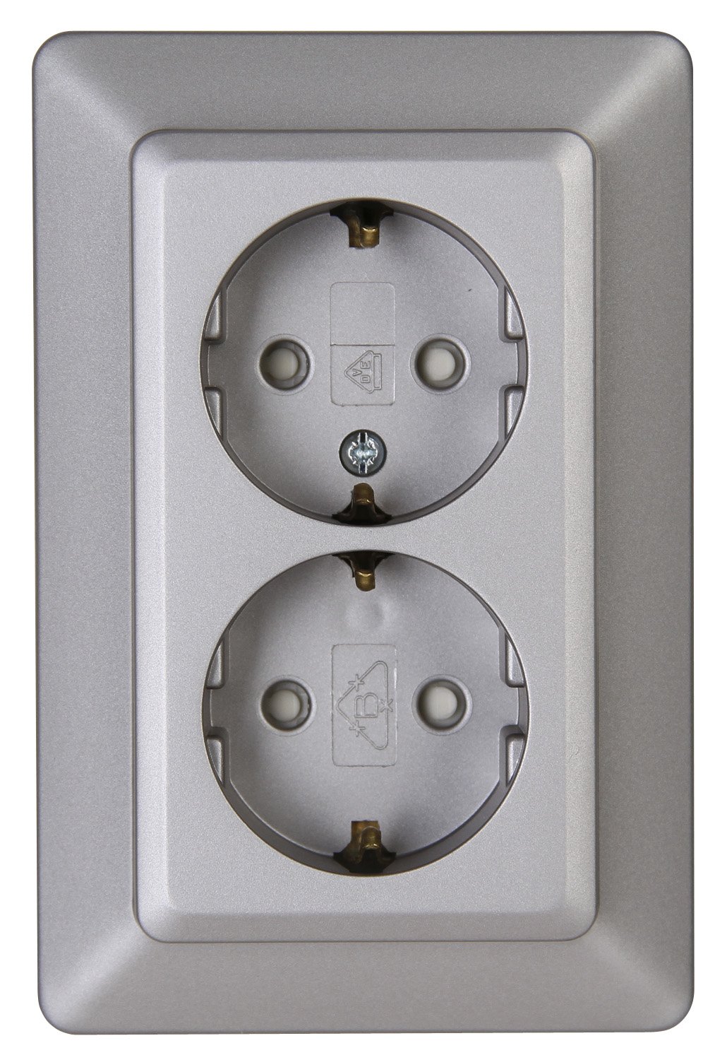 Kopp 927720089 Milano Protective Contact Socket, 2-Way, steel
