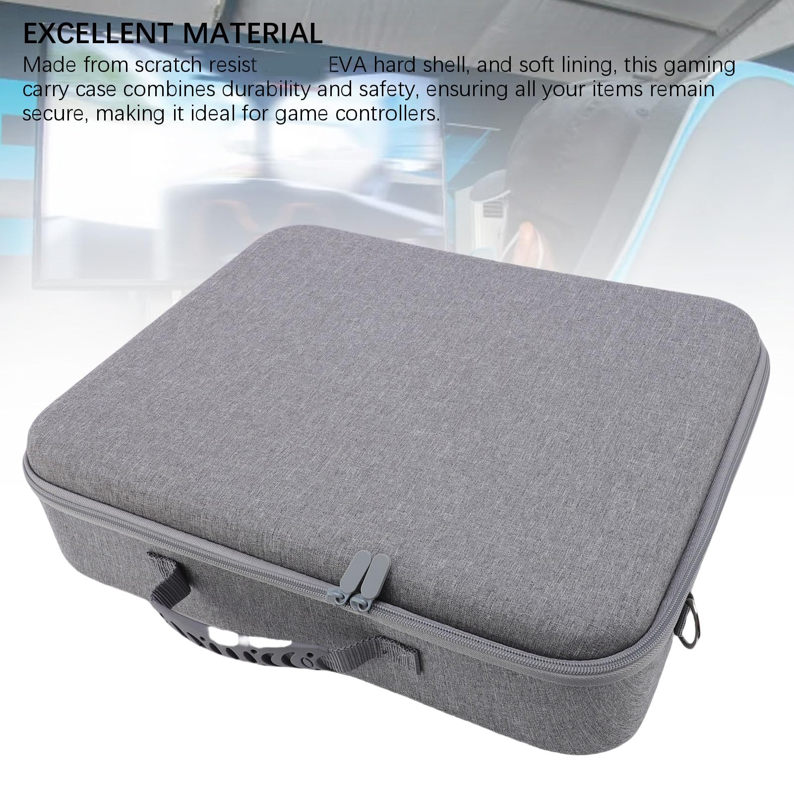 LUCKDANO Custodia Rigida per Console Rigida Custodia Impermeabile per Console di Gioco - Resistente Ai Graffi con Tracolla Regolabile per Controller Doppi e Accessori - Viaggio Ideale (GREY)